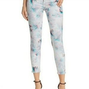 J Brand 835 Mid-Rise Cropped Skinny Jeans 3D Odyssey Floral Print Size 26 NEW